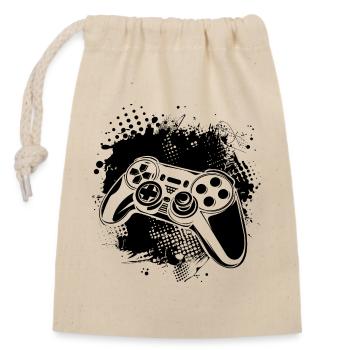 Game Controllers - Closable cotton gift bag (14x20cm) - nature - Front