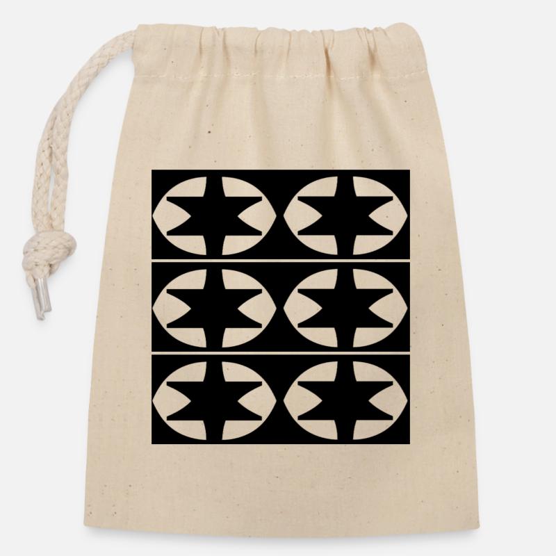 Cluster - Closable cotton gift bag (14x20cm) - nature