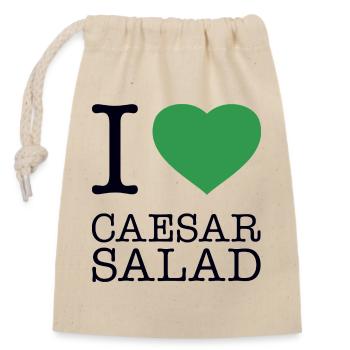 J’ADORE LA SALADE CÉSAR - Sac cadeau en coton avec cordon (14 x 20 cm) - nature - Devant