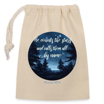 Bible Verse Christian Religious - Closable cotton gift bag (14x20cm) - nature - Front