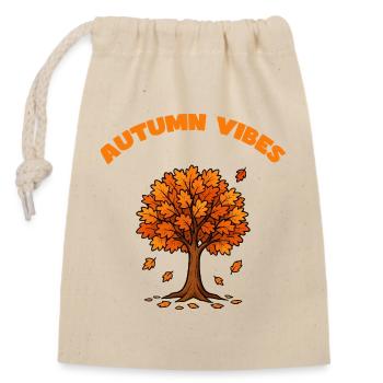 Herbstbaum Vibe  - Verschließbarer Geschenkbeutel aus Baumwolle (14x20cm) - Natur - Vorne