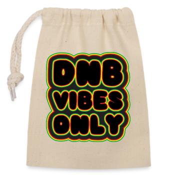DNB Vibes Only Neon - Closable cotton gift bag (14x20cm) - nature - Front