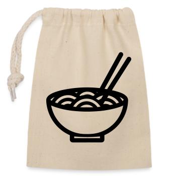 Ramen - Closable cotton gift bag (14x20cm) - nature - Front