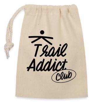 Trail Addict Club - Verschließbarer Geschenkbeutel aus Baumwolle (14x20cm) - Natur - Vorne