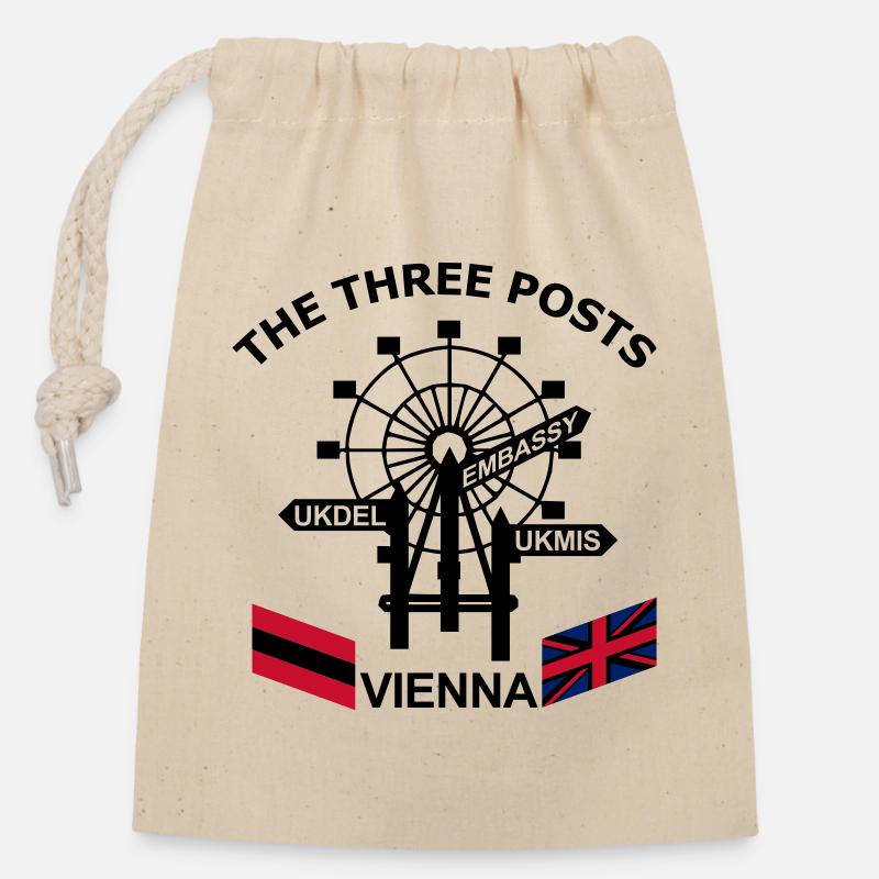 3_Posts - Verschließbarer Geschenkbeutel aus Baumwolle (14x20cm) - Natur