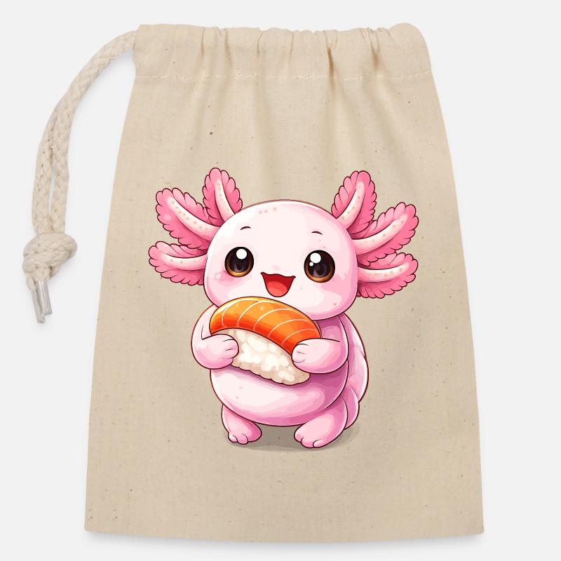 Kawaii Sushi Sprite - Verschließbarer Geschenkbeutel aus Baumwolle (14x20cm) - Natur