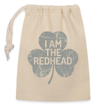 I Am The Redhead Shamrock Pride - Closable cotton gift bag (14x20cm) - nature - Front