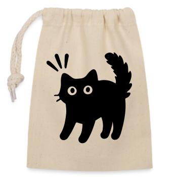 Cat Cat - Closable cotton gift bag (14x20cm) - nature - Front