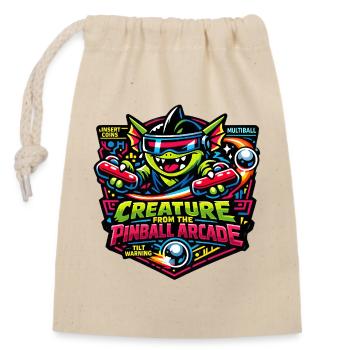 Creature from the Pinball Arcade Monster Retro  - Verschließbarer Geschenkbeutel aus Baumwolle (14x20cm) - Natur - Vorne