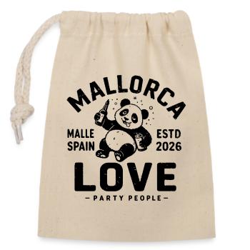 Malle 2026 Fête Peuples Malle Love - Sac cadeau en coton avec cordon (14 x 20 cm) - nature - Devant