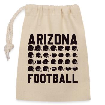 Arizona Football-Helm-Mosaik - Verschließbarer Geschenkbeutel aus Baumwolle (14x20cm) - Natur - Vorne