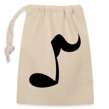 Note - Sac cadeau en coton avec cordon (14 x 20 cm) - nature - Devant
