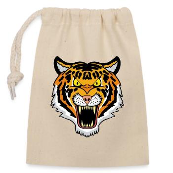 Bengal tiger - Verschließbarer Geschenkbeutel aus Baumwolle (14x20cm) - Natur - Vorne