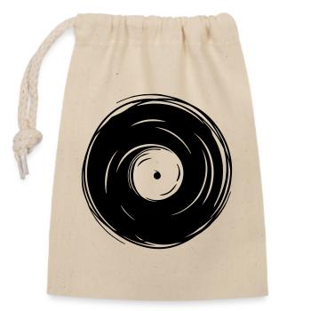 vinyle - Sac cadeau en coton avec cordon (14 x 20 cm) - nature - Devant