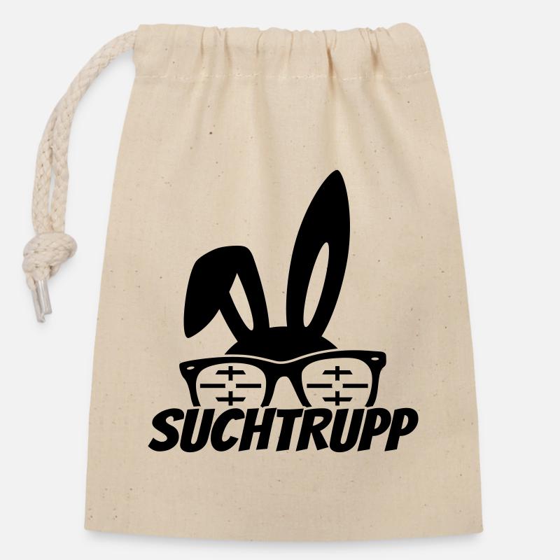 ostern osterhase suchtrupp - Verschließbarer Geschenkbeutel aus Baumwolle (14x20cm) - Natur