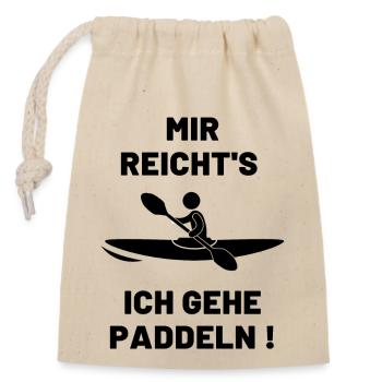 C'est assez pour moi, pagayer, cadeaux, sports - Sac cadeau en coton avec cordon (14 x 20 cm) - nature - Devant