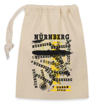 Nuremberg Allemagne Ville Skyline Home Love - Sac cadeau en coton avec cordon (14 x 20 cm) - nature - Devant