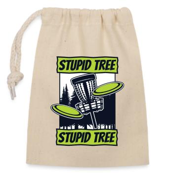 Stupid Tree Frisbee Golf Basket Disc Disc Golfer - Sac cadeau en coton avec cordon (14 x 20 cm) - nature - Devant