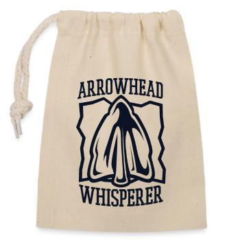 Arrowhead Whisperer Arrowhead Hunter Pfeilspitzen - Verschließbarer Geschenkbeutel aus Baumwolle (14x20cm) - Natur - Vorne
