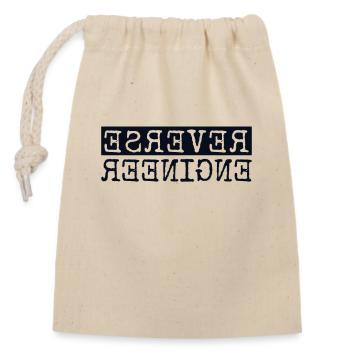 Développeur d’ingénieurs logiciels de rétro-ingénierie - Sac cadeau en coton avec cordon (14 x 20 cm) - nature - Devant
