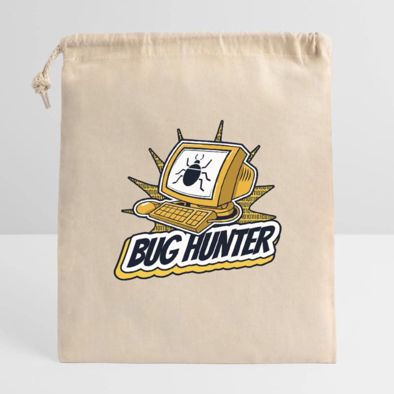 Bug Hunter Software Engineer Developer Coder Closable cotton gift bag (14x20cm)