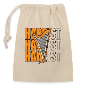 Harpiste Concert Harpe Harpe Harpe Musique Harpe - Sac cadeau en coton avec cordon (14 x 20 cm) - nature - Devant