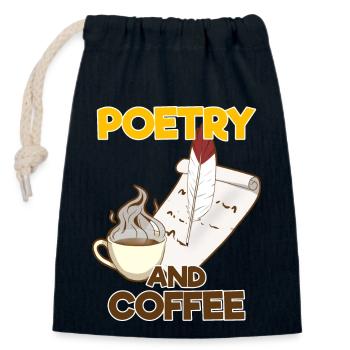 Poet Poetry Poet Poetry I Gift - Closable cotton gift bag (14x20cm) - navy - Front