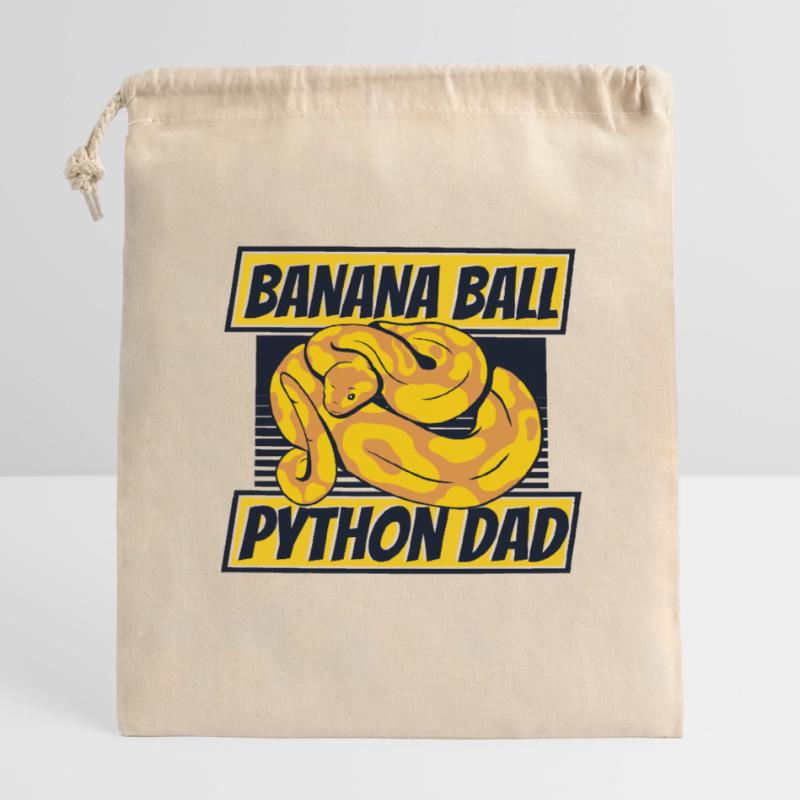 Banana Ball Python Dad Python Snake Banana Closable cotton gift bag (14x20cm)