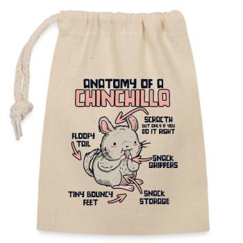 Anatomy Of A Chinchilla Long Tail Long Hair - Closable cotton gift bag (14x20cm) - nature - Front