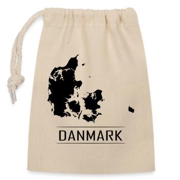 Danmark Carte Pays de vacances - Sac cadeau en coton avec cordon (14 x 20 cm) - nature - Devant