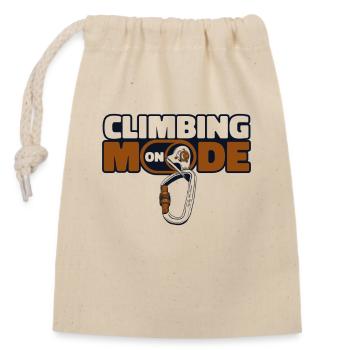 Climbing Mode On Sportklettern Speedklettern - Verschließbarer Geschenkbeutel aus Baumwolle (14x20cm) - Natur - Vorne