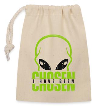 I Have Been Chosen Ufo Conspiracy Außerirdischer - Verschließbarer Geschenkbeutel aus Baumwolle (14x20cm) - Natur - Vorne