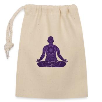 Kundalini Ashtanga Hatha Asanas Professeur de yoga Yoga - Sac cadeau en coton avec cordon (14 x 20 cm) - nature - Devant