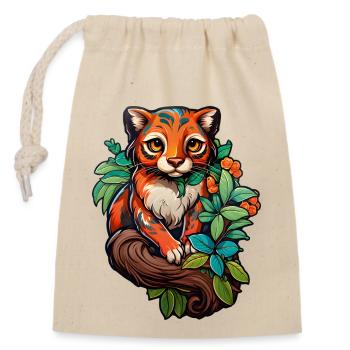 Viney Velvetclaw - Closable cotton gift bag (14x20cm) - nature - Front