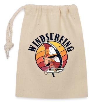 Surfeurs Surfeurs Sports nautiques Instructeurs de planche à voile - Sac cadeau en coton avec cordon (14 x 20 cm) - nature - Devant
