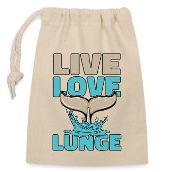 Live Love Lunge Blauer Beluga Cetacea Cachalot - Verschließbarer Geschenkbeutel aus Baumwolle (14x20cm) - Natur - Vorne