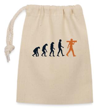 Charpentier Evolution Charpentier Mécanicien Bois - Sac cadeau en coton avec cordon (14 x 20 cm) - nature - Devant