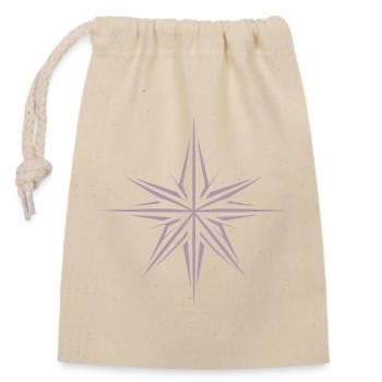 Minimalist Poinsettia: Festive - Closable cotton gift bag (14x20cm) - nature - Front