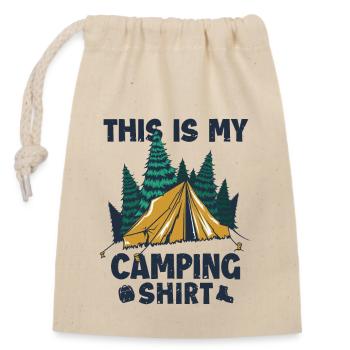 C’est mon camping de glamping de vêtements de camping - Sac cadeau en coton avec cordon (14 x 20 cm) - nature - Devant