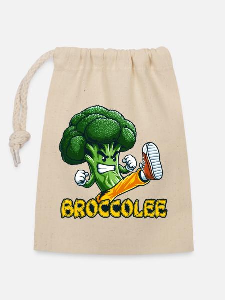 Brocco Lee - Verschließbarer Geschenkbeutel aus Baumwolle (14x20cm) - Natur