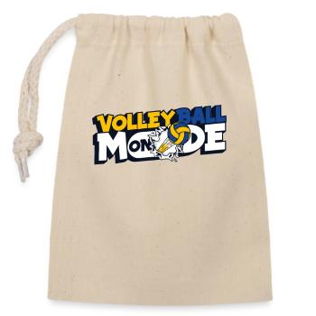 Volleyball Mode On Volleyballfreak Volleyballerin - Verschließbarer Geschenkbeutel aus Baumwolle (14x20cm) - Natur - Vorne