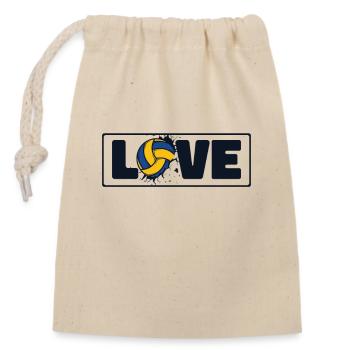 Volley-ball Amour Joueur de volley-ball Joueur de volley-ball - Sac cadeau en coton avec cordon (14 x 20 cm) - nature - Devant