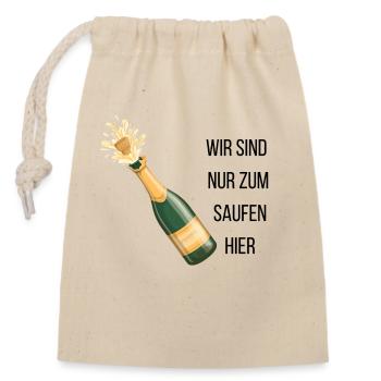 Bachelor Party - Closable cotton gift bag (14x20cm) - nature - Front