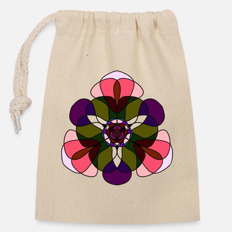 Ornament - Closable cotton gift bag (14x20cm) - nature