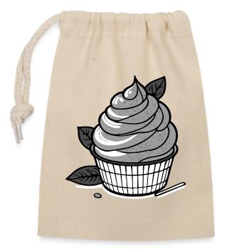 Matcha IceCream - Closable cotton gift bag (14x20cm) - nature - Front