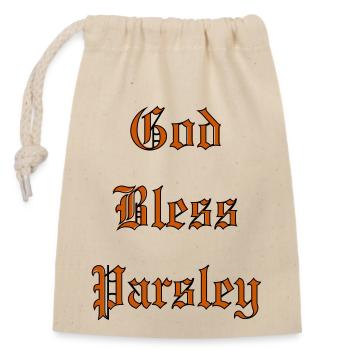 GodBlessPersil - Sac cadeau en coton avec cordon (14 x 20 cm) - nature - Devant