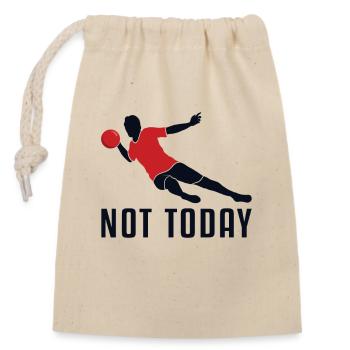 Pas aujourd’hui Jeu Prisonball Joueur d’équipe Dodgeball - Sac cadeau en coton avec cordon (14 x 20 cm) - nature - Devant