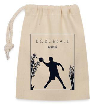 Dodgeball chinois Hanzi Prisonball Jeu d’équipe - Sac cadeau en coton avec cordon (14 x 20 cm) - nature - Devant