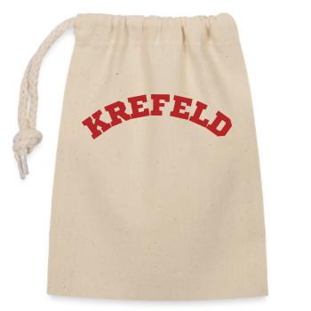 Krefeld - Verschließbarer Geschenkbeutel aus Baumwolle (14x20cm) - Natur - Vorne