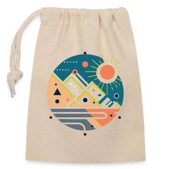 Mountains - Closable cotton gift bag (14x20cm) - nature - Front